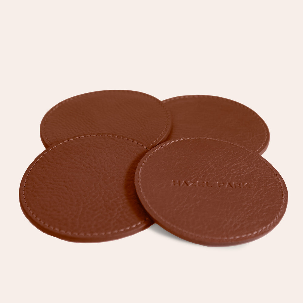 The Leather Coaster - Set of 4